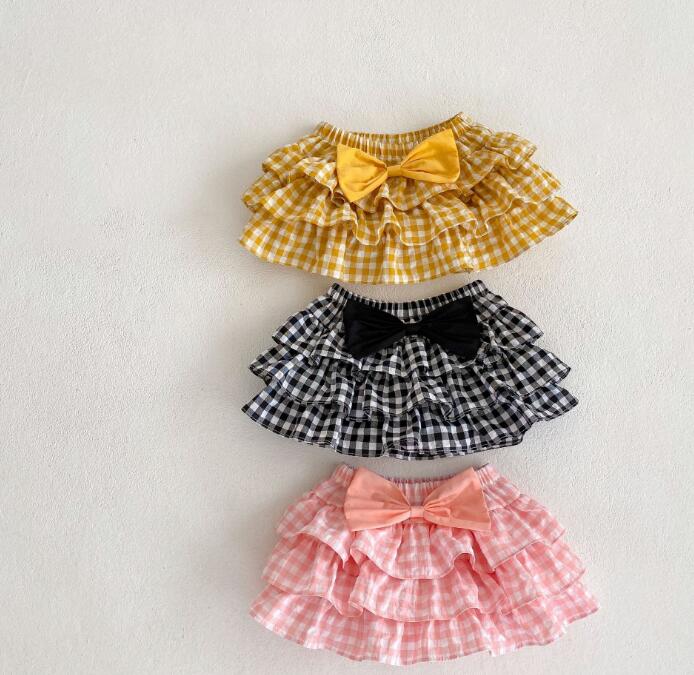 子供服★キュロット★ボトムス★韓国風子供服★ベビー★チェック柄★3色★66-100CM