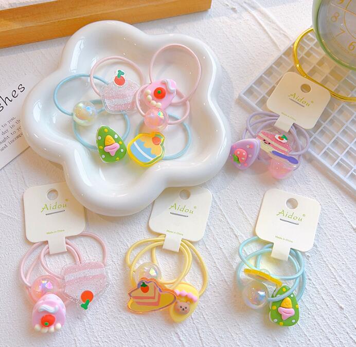 子供用★キッズ★髪飾り★まとめ髪用★ヘアアクセサリー★ヘアゴム★3枚入り★多色