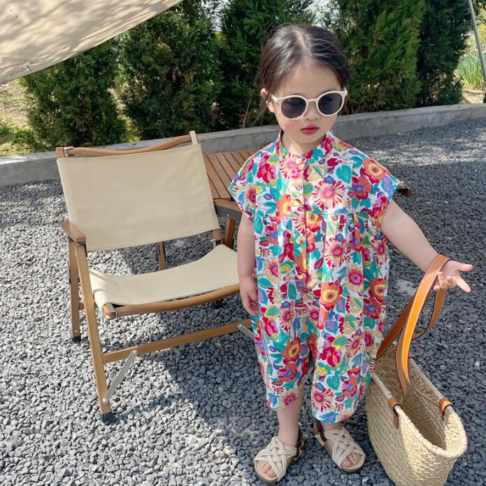 子供服★ワンピース★韓国風子供服★キッズ女の子★花柄★カジュアル★7-15#