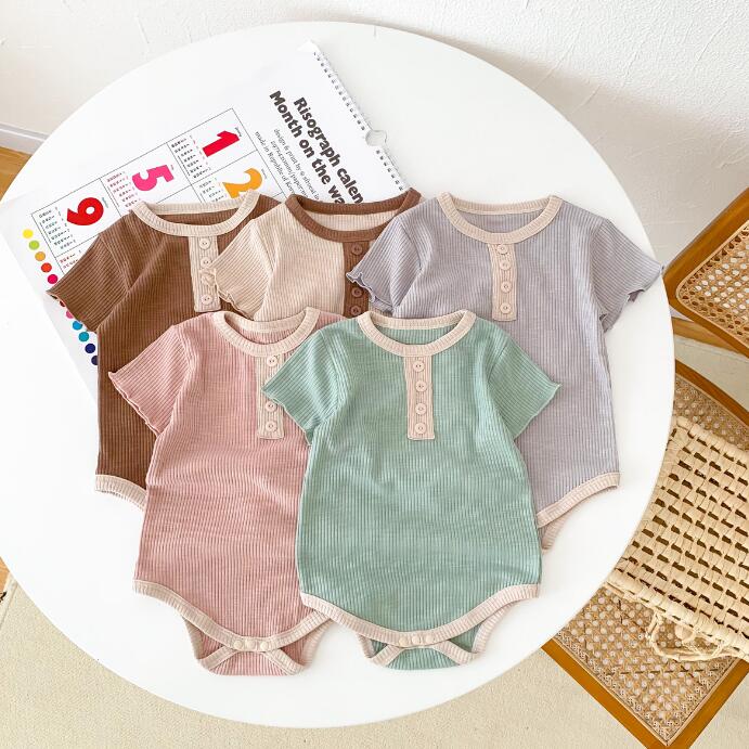 子供服★ロンパース★連体服★韓国風子供服★ベビー★シンプル★可愛い★5色★66-90CM