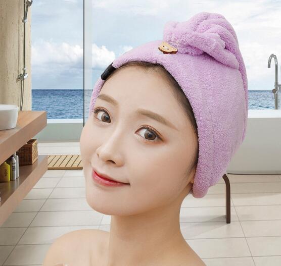 新作★湯上がり帽★ シャワーキャップ　バスキャップ★髪乾き早い★吸水力強い★多色