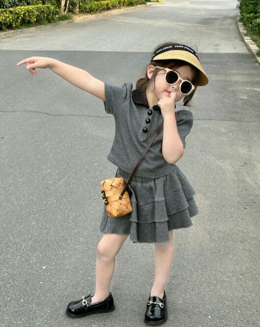 子供服★トップス+スカート★セットアップ★韓国風子供服★キッズ女の子★7-17#