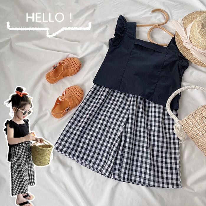 子供服★トップス+ズボン★セットアップ★韓国風子供服★キッズ女の子★袖なし★90-140CM