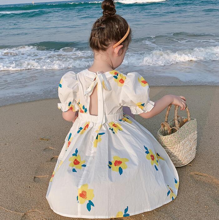 子供服★ワンピース★韓国風子供服★キッズ女の子★花柄★カジュアル★7-15#