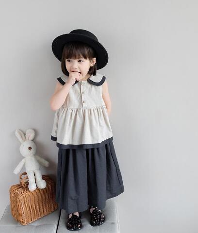 子供服★キャミソール+ズボン★セットアップ★韓国風子供服★キッズ女の子★袖なし★5-13#