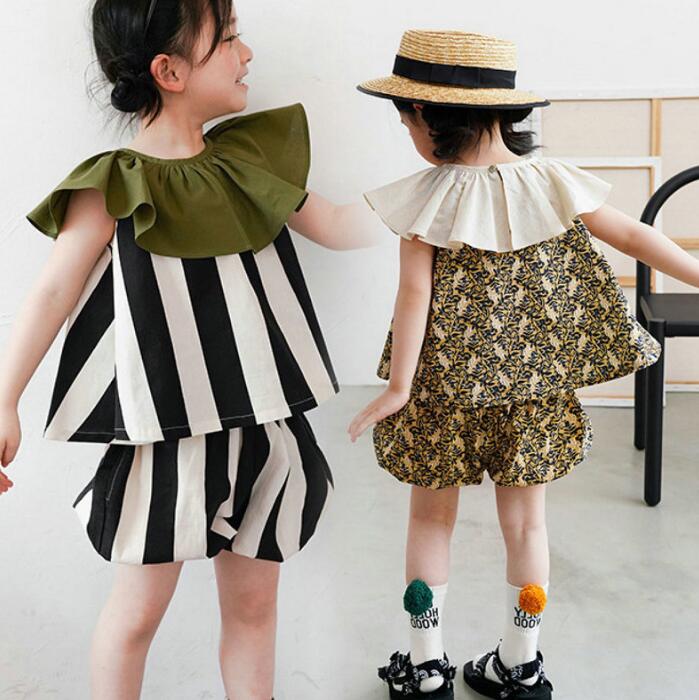 子供服★トップス+パンツ★セットアップ★韓国風子供服★キッズ女の子★2色★7-15#