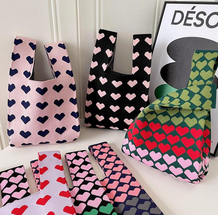 バッグ★レディース★トートバッグ★ハンドバッグ★ニットバッグ★大容量★6色