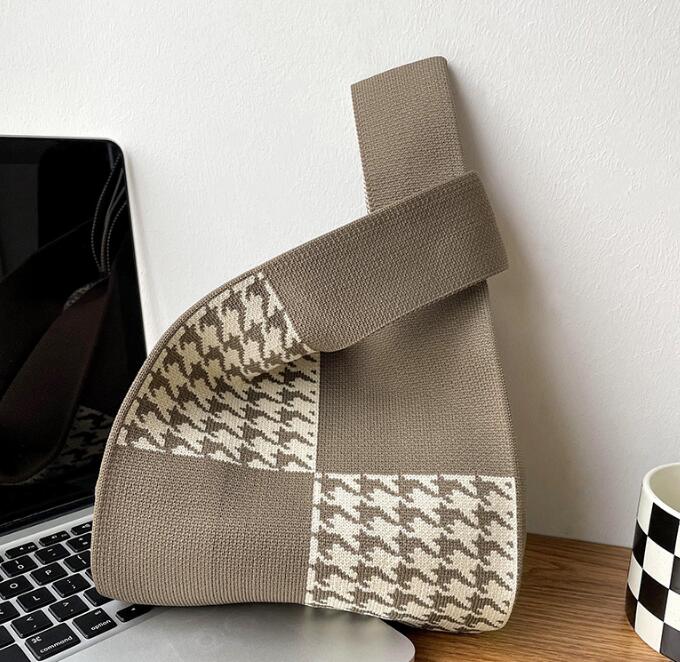 バッグ★レディース★トートバッグ★ハンドバッグ★ニットバッグ★大容量★2色