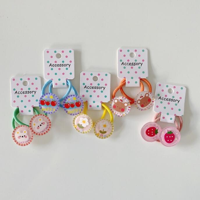 子供用★ヘアゴム★髪飾り★まとめ髪用★ヘアアクセサリー★2枚入り★可愛い★多色