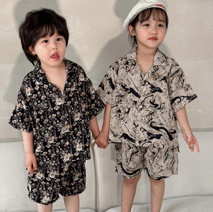 子供服★トップス+パンツ★セットアップ★キッズ★男女兼用★韓国風子供服★2色★80-150CM