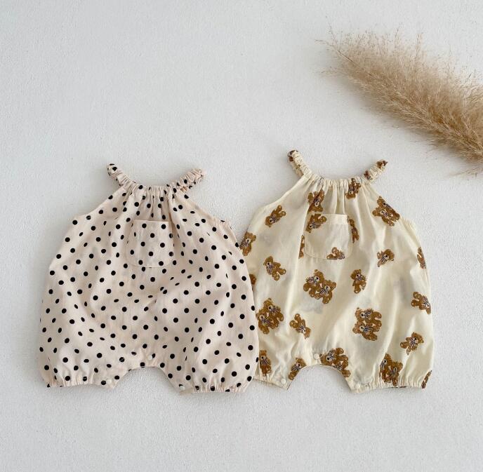 子供服★ロンパース★連体服★袖なし★韓国風子供服★ベビー★可愛い★2色★66-90CM