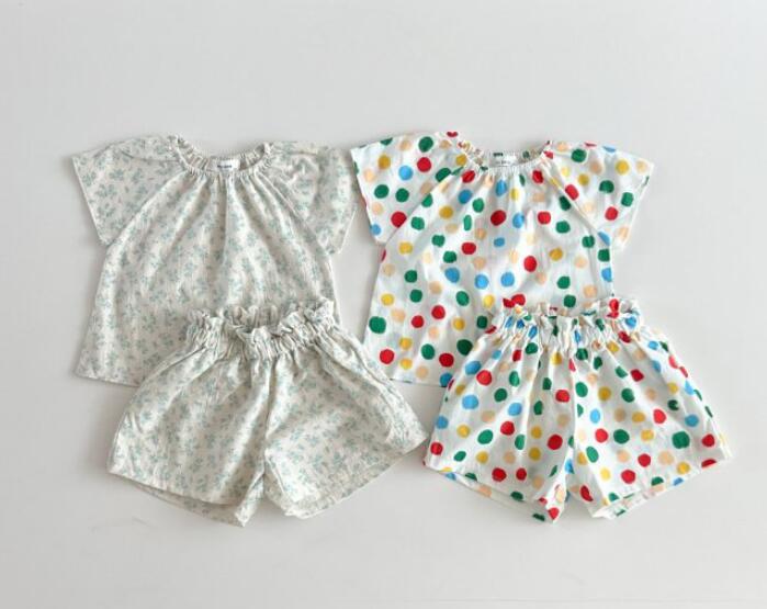 2023夏新品★子供服　トップス+ズボン　セット★80-130cm★2色