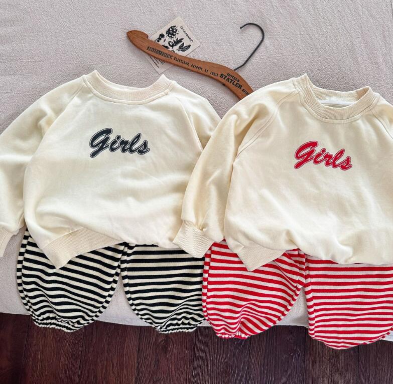 2023秋新品★子供服　トップス+ズボン　セット★90-140cm★2色