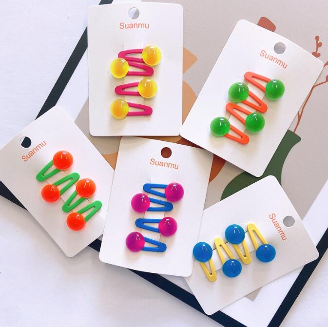 髪飾り★まとめ髪用★ヘアアクセサリー★子供用★キッズ女の子★ヘアピン★4枚入り★多色