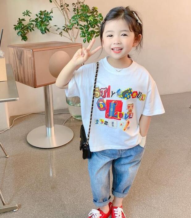 2023★春夏新作★韓国風子供服★Tシャツ★2色90-160CM