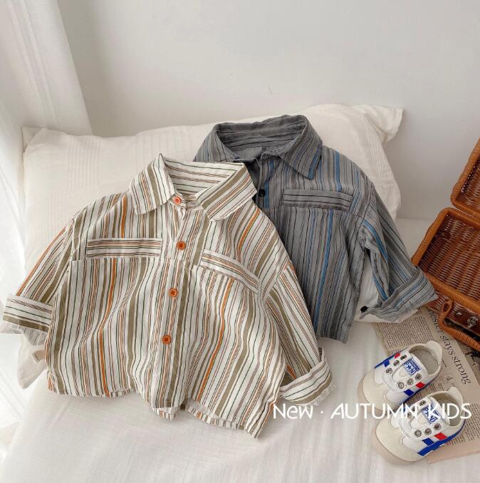 子供服★トップス★ワイシャツ★韓国風子供服★キッズ男の子★格好いい★2色★80-130CM