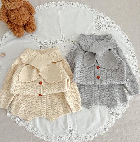 2023秋新作★ベビー服　セーター　3点セット★66-100★2色