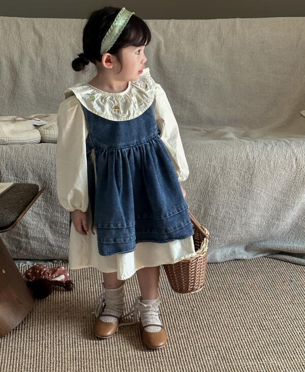 2023年秋新品★子供服　デニムサロペット&ワンピース★90-130cm★