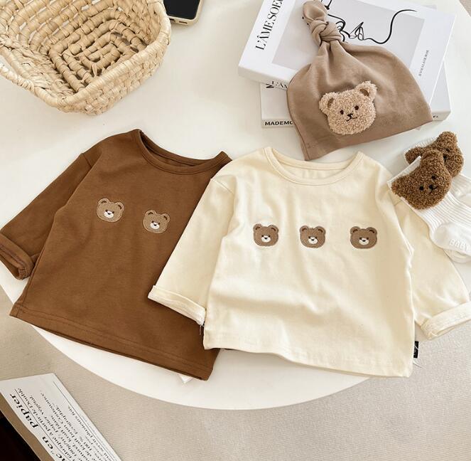 子供服★トップス★Tシャツ★韓国風子供服★ベビー★男女兼用★長袖★2色★66-100CM