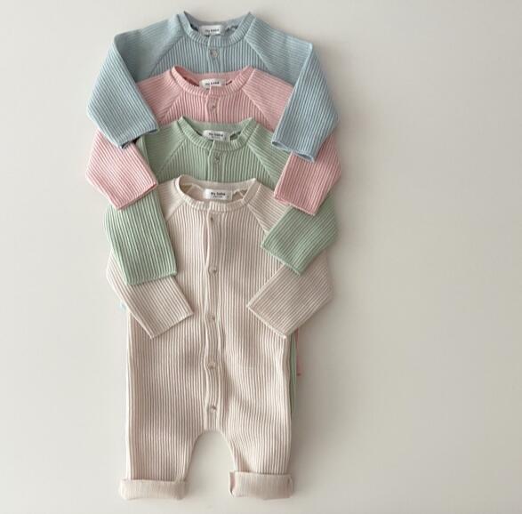 子供服★ロンパース★連体服★韓国風子供服★キッズ★男女兼用★部屋着★無地★4色★66-100CM