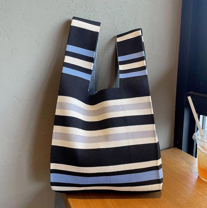 バッグ★レディース★トートバッグ★ハンドバッグ★ニットバッグ★大容量★3色
