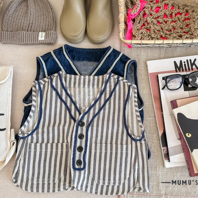 子供服★トップス★チョッキ★ベスト★韓国風子供服★キッズ女の子★2色★80-130CM