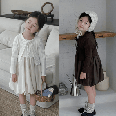 オシャレ春秋 ガールズ ブラウス ジャケット ノースリープ シフトドレス シャツ+ワンピース 5-13