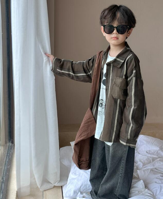 2023秋新品★子供服　トップス　シャツ★90-140cm★