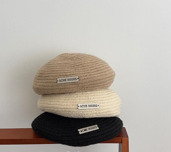 2023秋冬新品★子供用★帽子　ニットベレー帽子★4色選べ