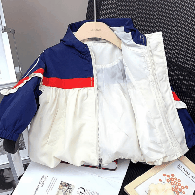 オシャレ春秋 ガールズ 子供服 秋冬新作 リンゴ フリル フード付ジャケット ブレザー ブルゾン上着 5-13