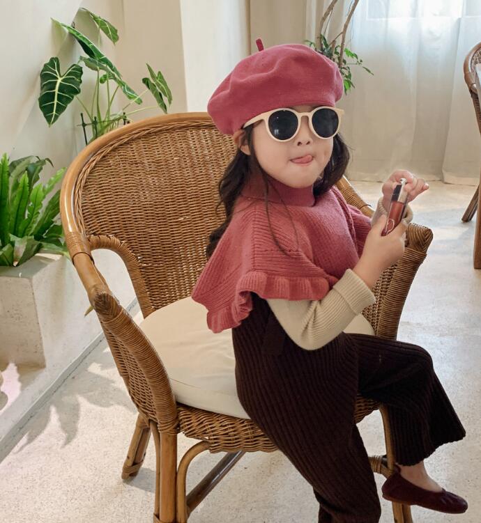 2023秋新品★子供服　ニット襟★90-140cm★2色