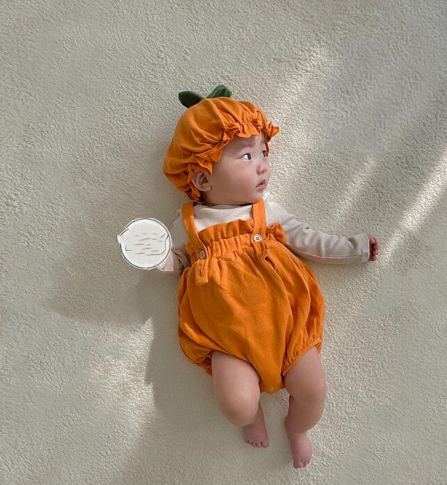 2023★ハロウィン★韓国風子供服★サロペット+帽子★66-90CM