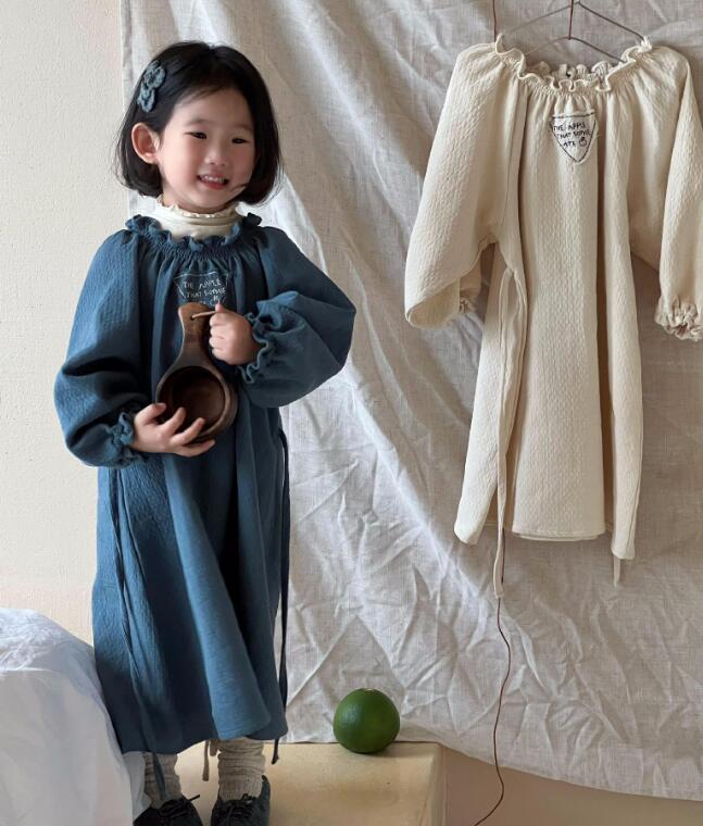 2023秋新品C★子供服　ワンピース★80-140cm★2色