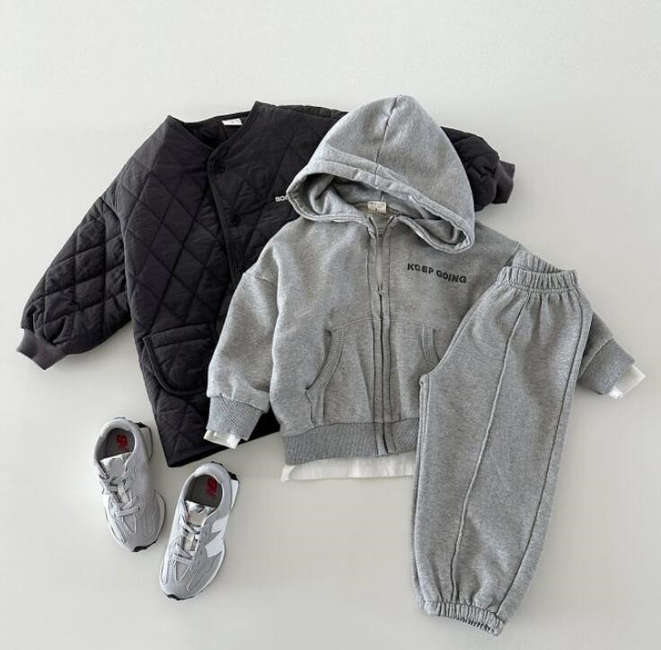 2023秋新作★キッズ服　コート+ズボン　セットアップ★80-130★2色