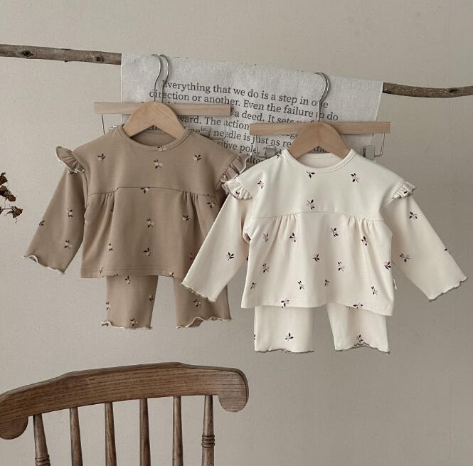 「2023秋」子供服★トップス+ズボン★セットアップ★韓国風子供服★ベビー★2色★66-90CM