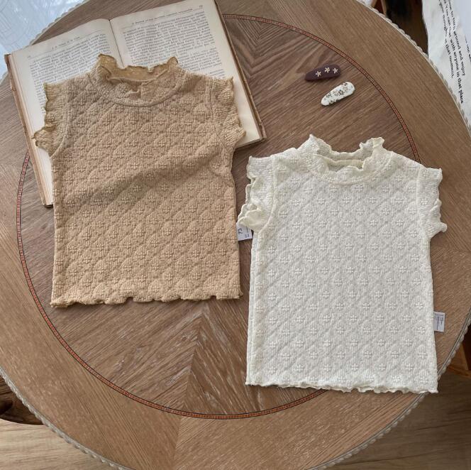 子供服★トップス★袖なし★Tシャツ★韓国風子供服★ベビー★2色★66-90CM