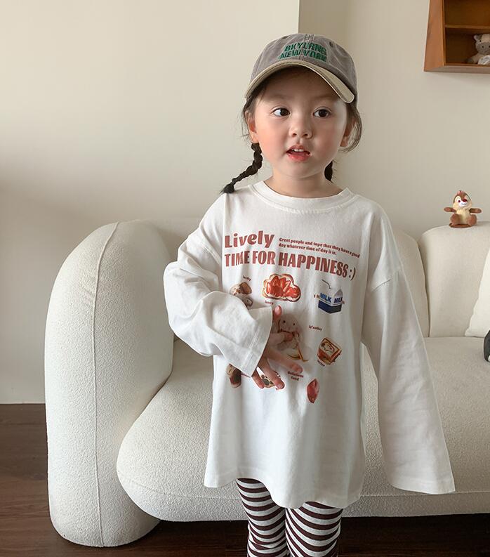 2023★春秋新作★韓国風子供服★Tシャツ★4色80-140CM