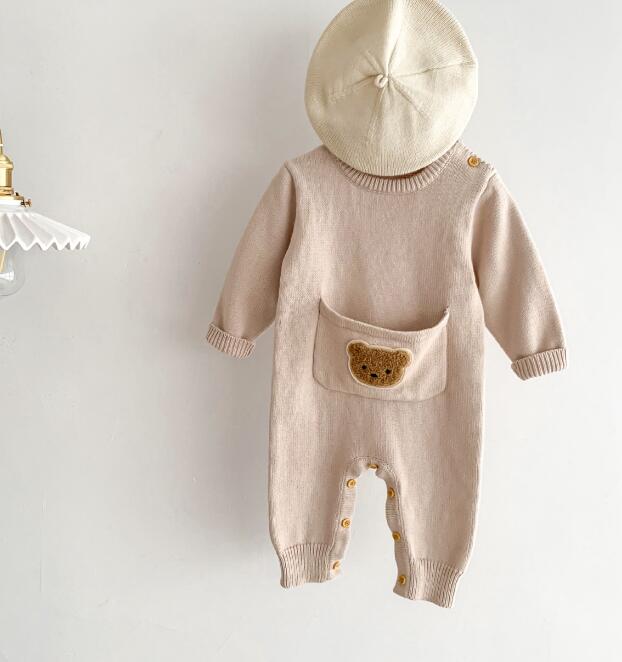 2023秋新作★ベビー服　ニットロンパース★66-100★
