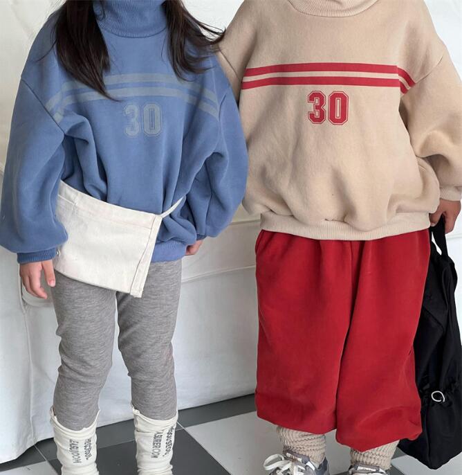 2023★秋冬新作★韓国風子供服★スウェット★裏起毛★2色90-150CM