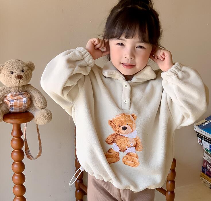 2023秋冬新品★子供服　ベルベットトップス★90-140cm★