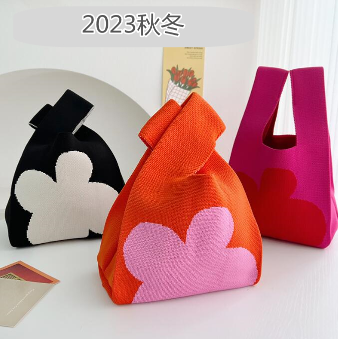 バッグ★レディース★トートバッグ★ハンドバッグ★ニットバッグ★大容量★4色