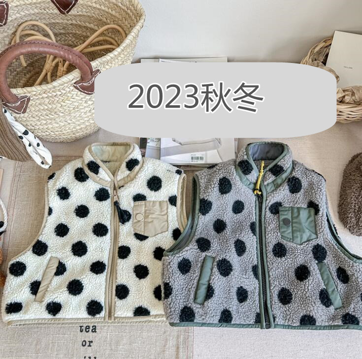 「2023秋冬」子供服★トップス★チョッキ★ベスト★韓国風子供服★男女兼用★2色★80-130CM