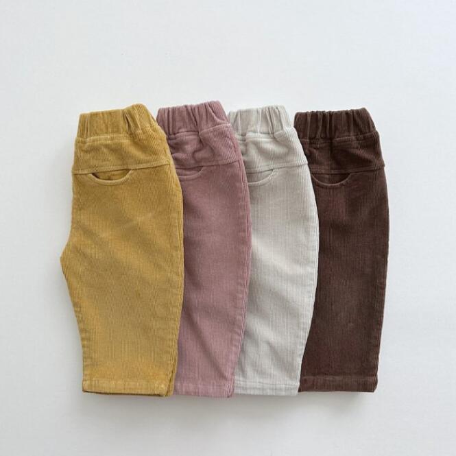 「2023秋」子供服★ズボン★ボトムス★韓国風子供服★男女兼用★無地★4色★80-130CM