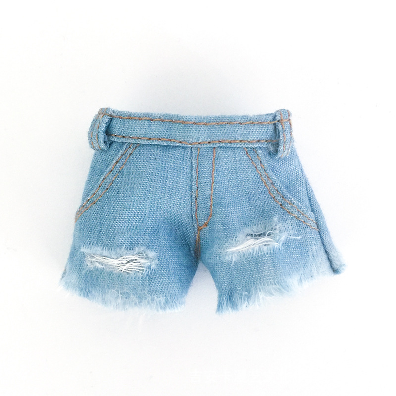 ドール用衣装 人形doll 着せ替え ob24 1/8BJD blythe azoneドール デニム 半ズボン ショートパンツ