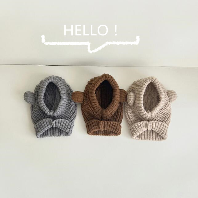 「2023秋冬」子供用★帽子★ベビー★ニット帽子★無地★男女兼用★暖かい★防寒★5色