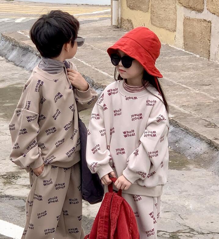 「2023秋」子供服★トップス+ズボン★セットアップ★韓国風子供服★男女兼用★2色★90-150CM