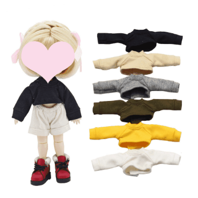 ドール用衣装 人形doll 着せ替え ob11/BJD/molly/DDF/ymy/pd9/GSC ショート Tシャツ上着 6色