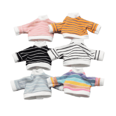ドール用衣装 人形doll 着せ替え ob11/BJD/molly/DDF/ymy/pd9/GSC ボーダー柄 Tシャツ上着 6色