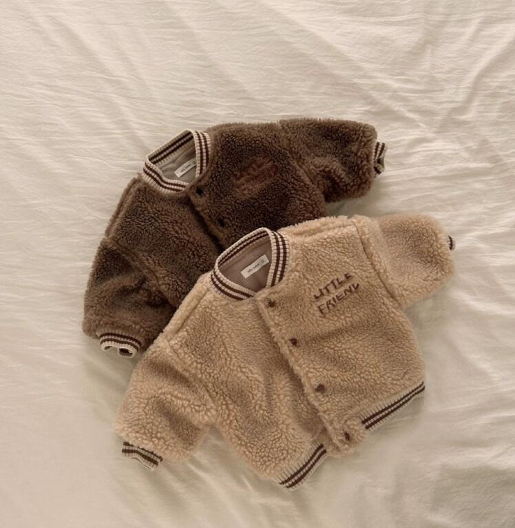 2023★秋冬新作★韓国風ベビー服★コート★アウター★裏起毛★厚手★2色73-100CM