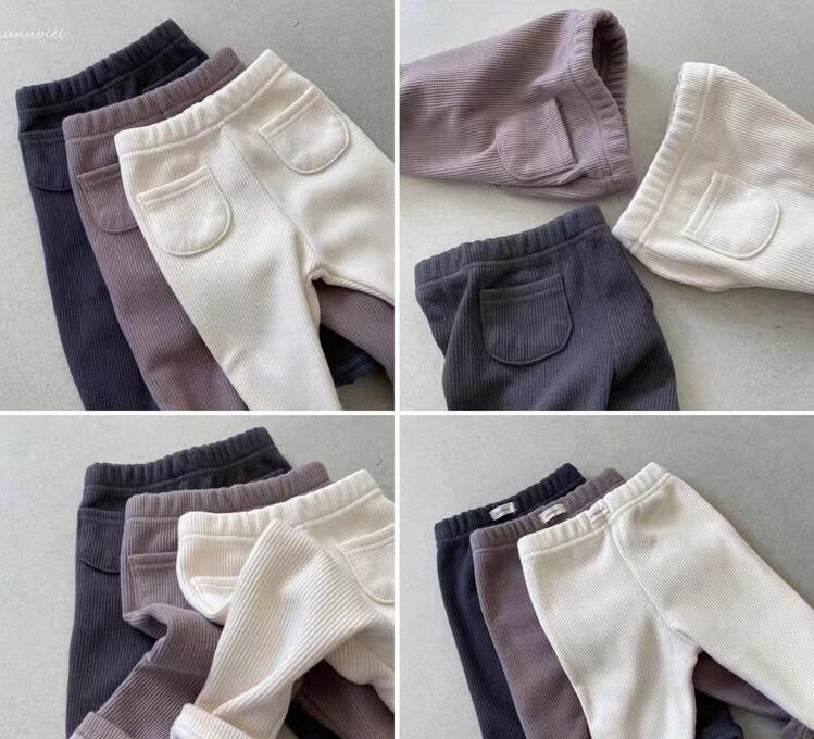 2023秋冬★ベビー服★厚手　裏起毛付きパンツ★66-90cm★3色